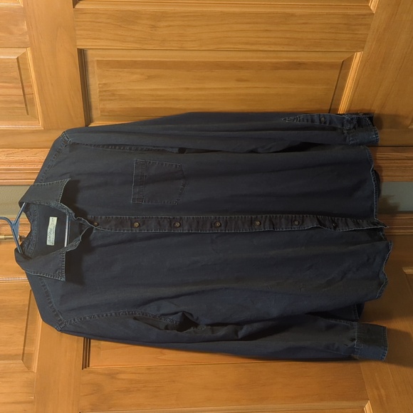 Men's XLT 100% Cotton Dark Denim Look Shirt - Picture 1 of 5